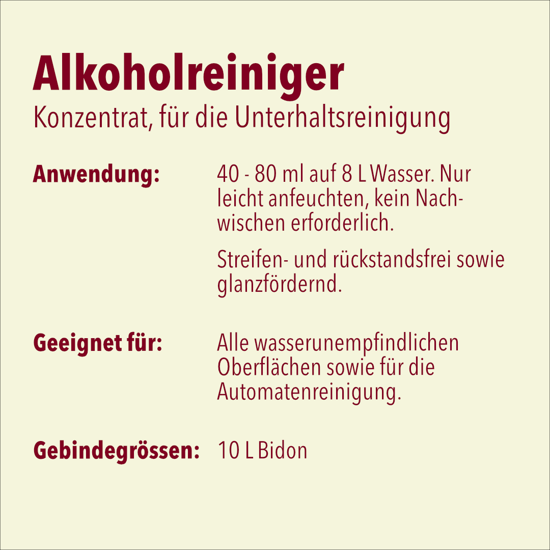 Alkoholreiniger blau, pH-Wert 7-8, 10 Liter