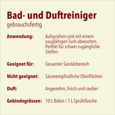 Bad und Duftreiniger, pH-Wert 2, 1 Liter