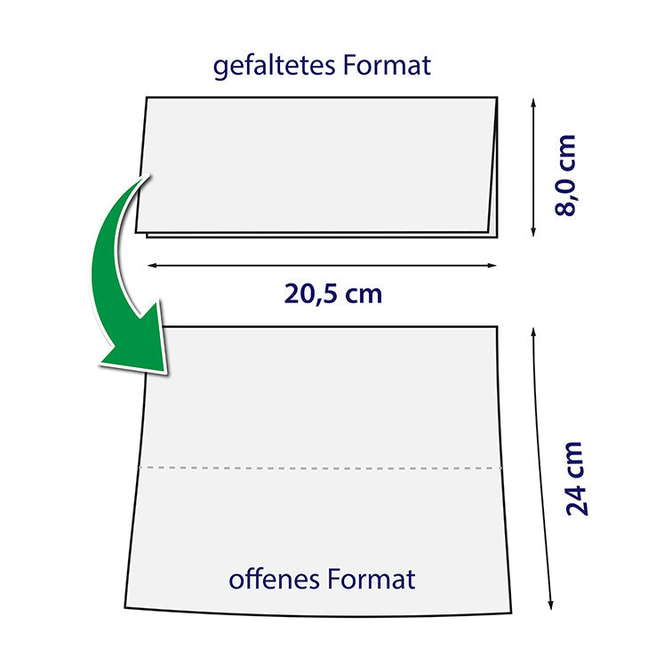 Papierhandtuch, Z-Falz, 2-lagig, hochweiß Zellstoff, 20,6 x 24 cm, 3.750 Blatt