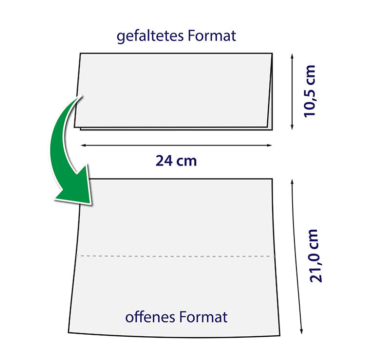 Papierhandtuch, V-Falz, 2-lagig, hochweiß Zellstoff, 24 x 21 cm, 3200 Blatt